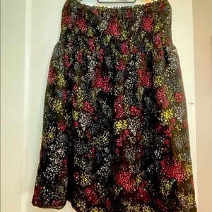 Xhilaration Floral Reversible Strapless Dress Size XL/XXL